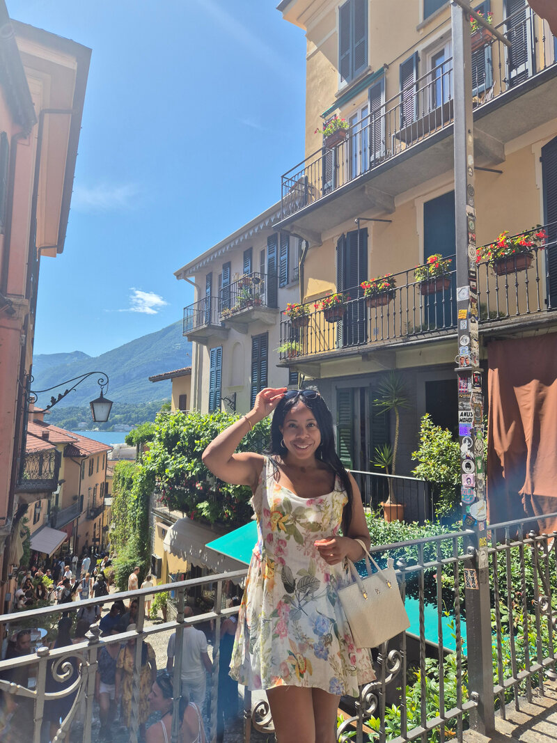 Handmade floral sundress in Italy